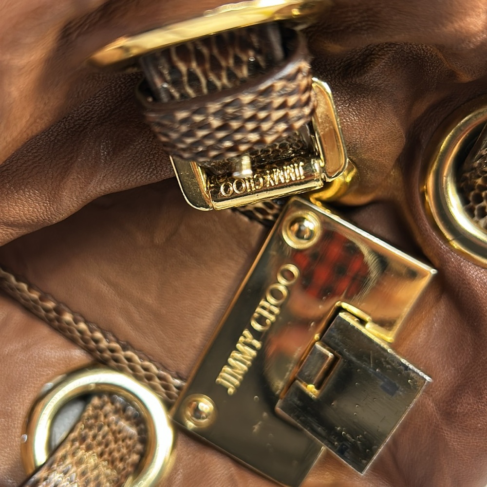 Jimmy Choo buttery soft glove leather with snake strap - Picture 11 of 16